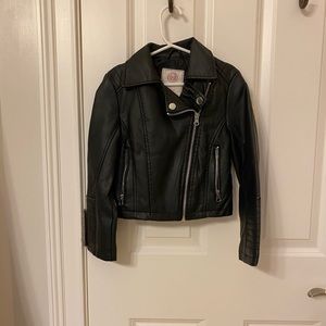 Toddler moto jacket in black